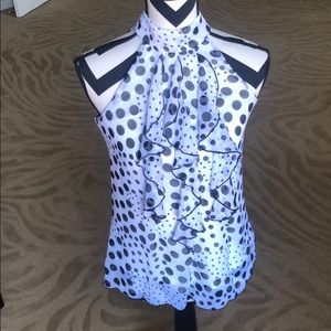 BCX - Side zip polka dot top - medium